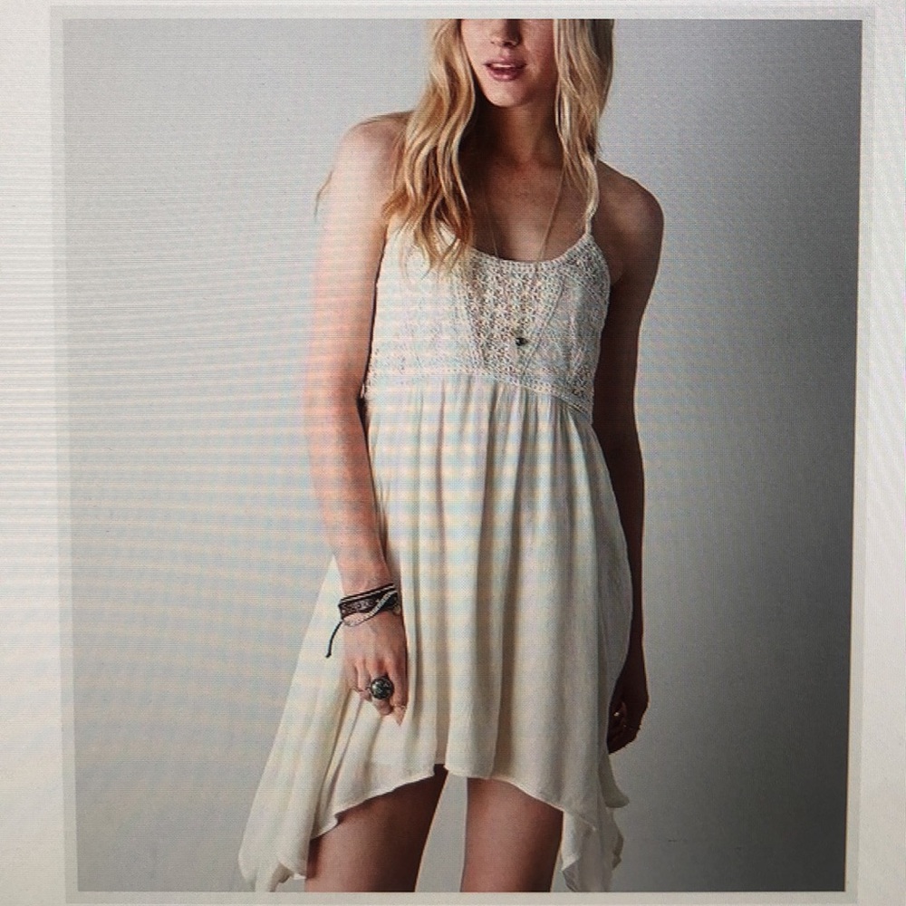 American eagle crochet flowy dress